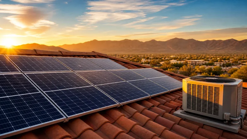 Solar installers on a desert rooftop under a clear sky, How to Start a Solar Installation Business in New Mexico